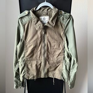 Lucky Brand Olive and Tan Jacket